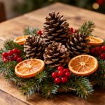 Cómo crear un centro de mesa de Navidad impresionante con elementos naturales gratis